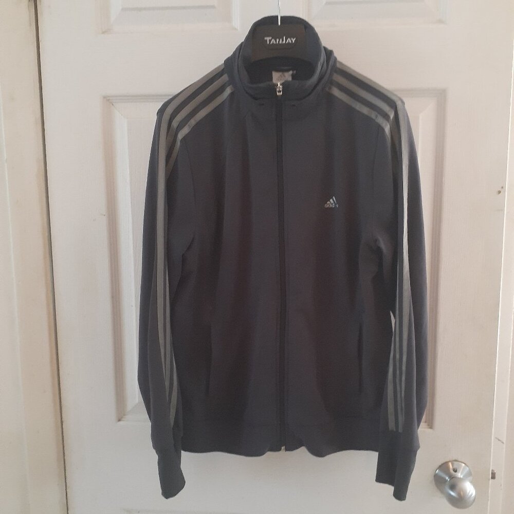 Adidas Climalite Jacket Grey Size Large